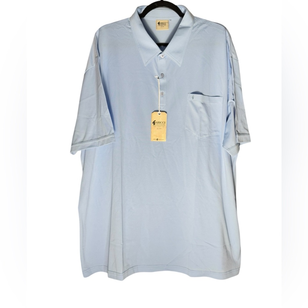 Gabicci Polo Shirt Mens 3XL Sky Blue Classic Preppy Summer Cotton Blend NWT
